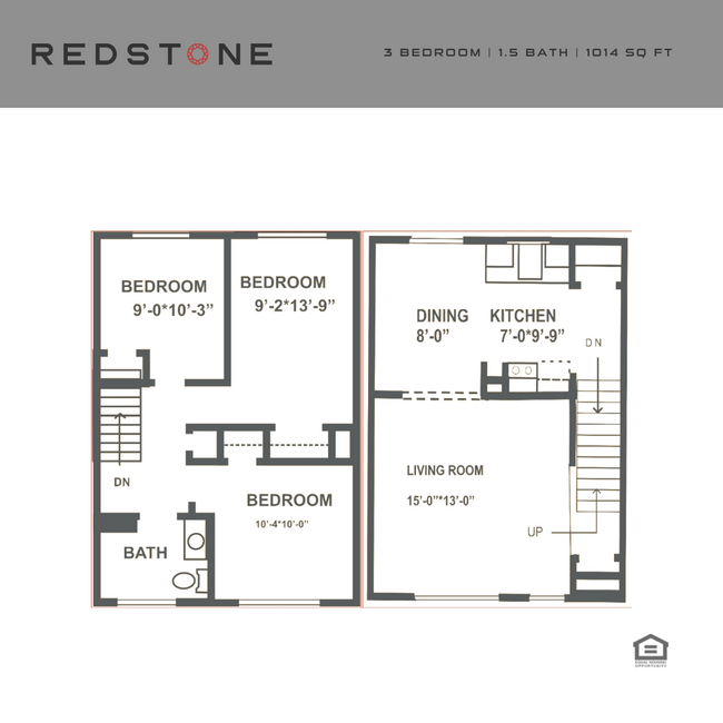 3 Bed 1.5 Bath - Redstone Townhomes