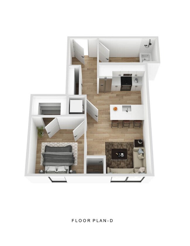 Floor Plan D - 1 Bed/1 Bath - Fuller Park Flats
