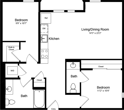 Floorplan - Potrero 1010