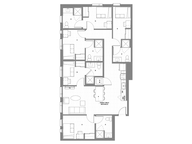 5x5 B - HERE Seattle Student Apartments