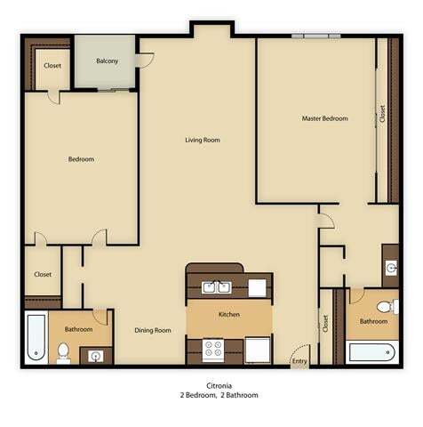 Floorplan - Citronia Luxe Towers Apartments