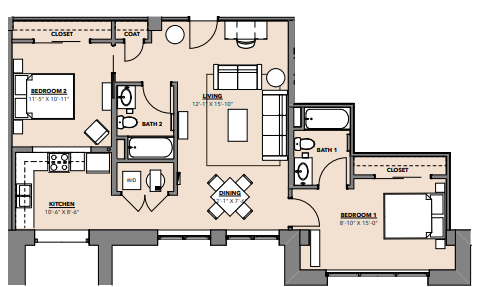 Floorplan - Hawthorne Apartments