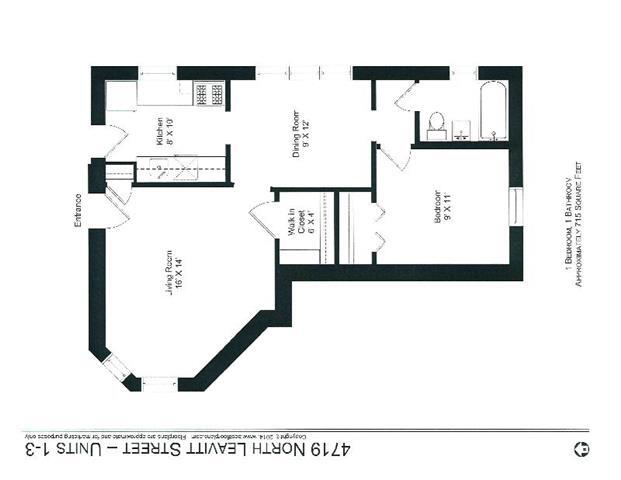 Floorplan - 4715-25 N. Leavitt