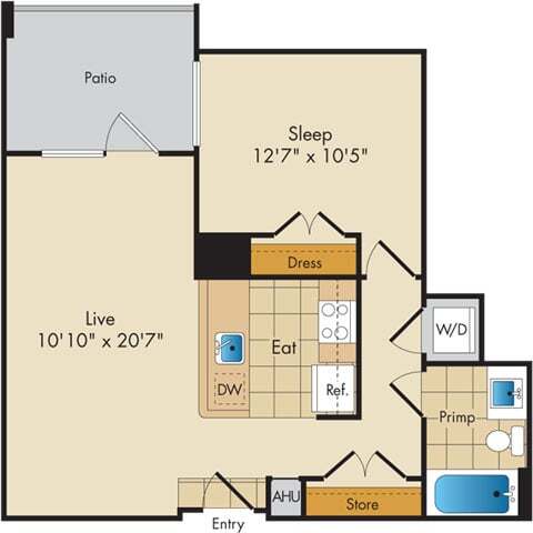 Floorplan - Flats 130 at Constitution Square