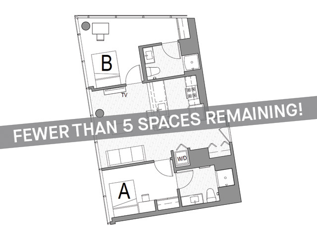 2x2 G - Fewer than 5 Spaces Remaining! - Student | Rise at Riverfront Crossings