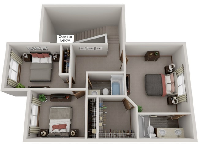 Canter Townhome Floor 2 - Residences at Indian Trail