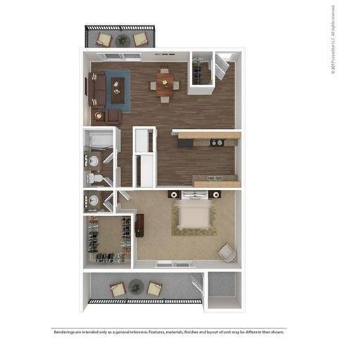 Floorplan - Henley and Remy Apartments