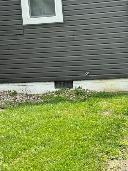 Yard work is completed by owner, home foundation painted - 756 Tyson Ave