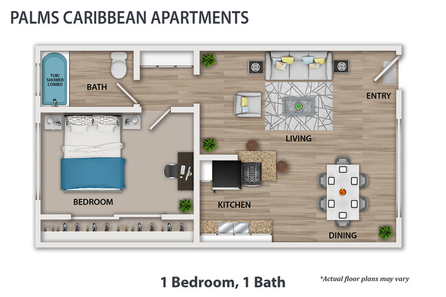 Floorplan - Palms Caribbean Apartments