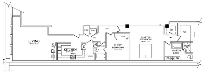Floor Plan 1,430 SF - The Glenny