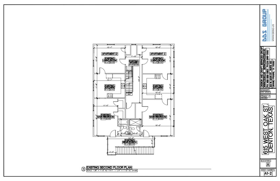 APT D floor plan - 615 W Oak St