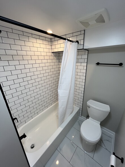 Bathroom #1 with private toilet & shower - 2249 W Iowa St