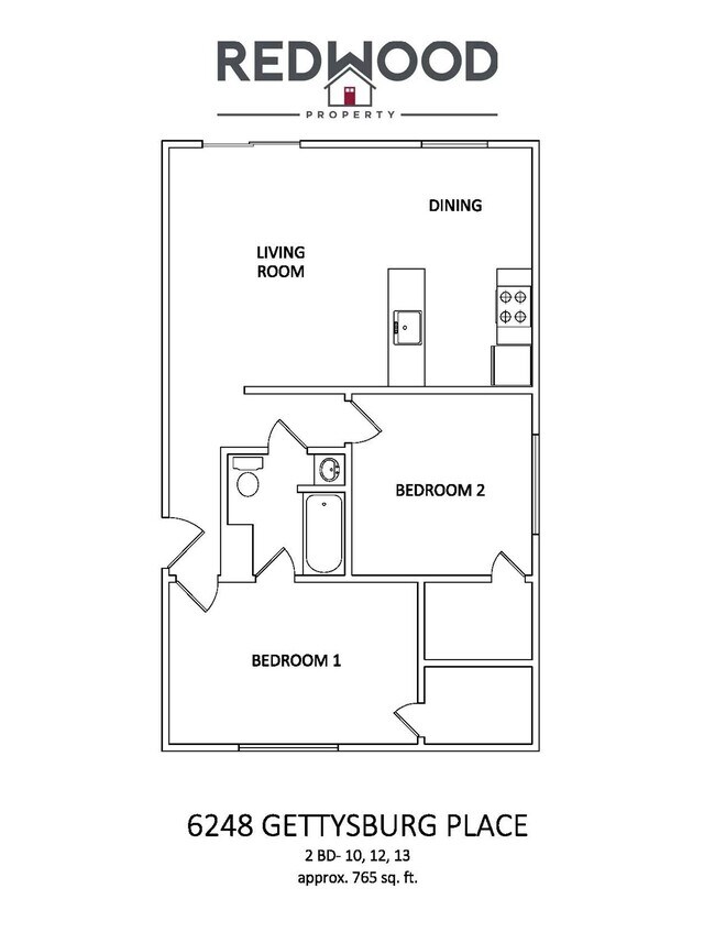 Floorplan - Lincoln Crest Apartments - 6248 Gettysburg...