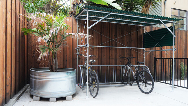 Rear yard bike rack - 237 Shipley St