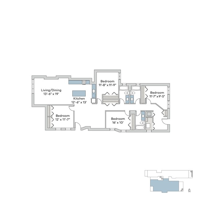 Floorplan - 5507-5509 S. Hyde Park Boulevard