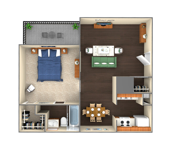 1-Bedroom/1-Bathroom - Landmark Apartment Homes