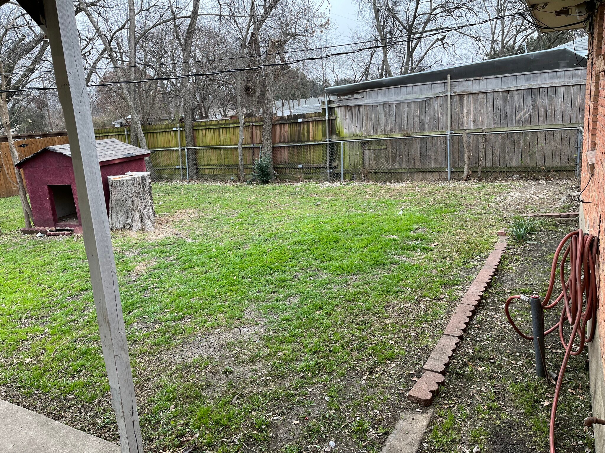 Backyard right side - 9216 Freeport Dr