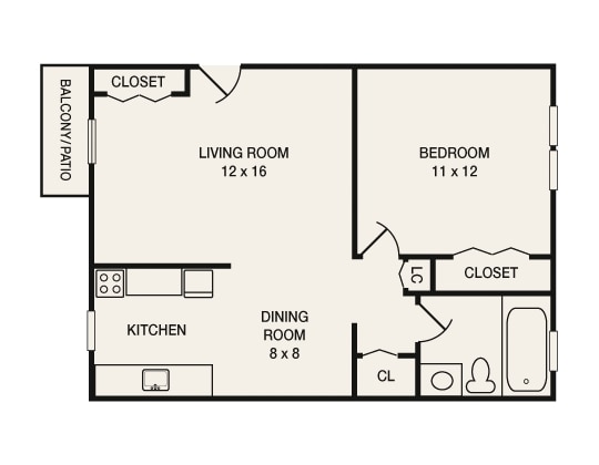 1BR/1BA - Delafield Courtyard