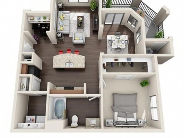 A3 Renovated Floorplan - Lunaire at Estrella