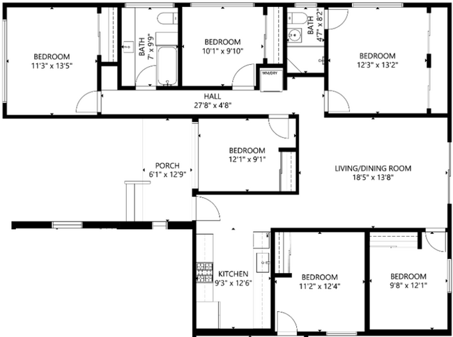 Building Photo - Spacious 5 BR 2 BA!