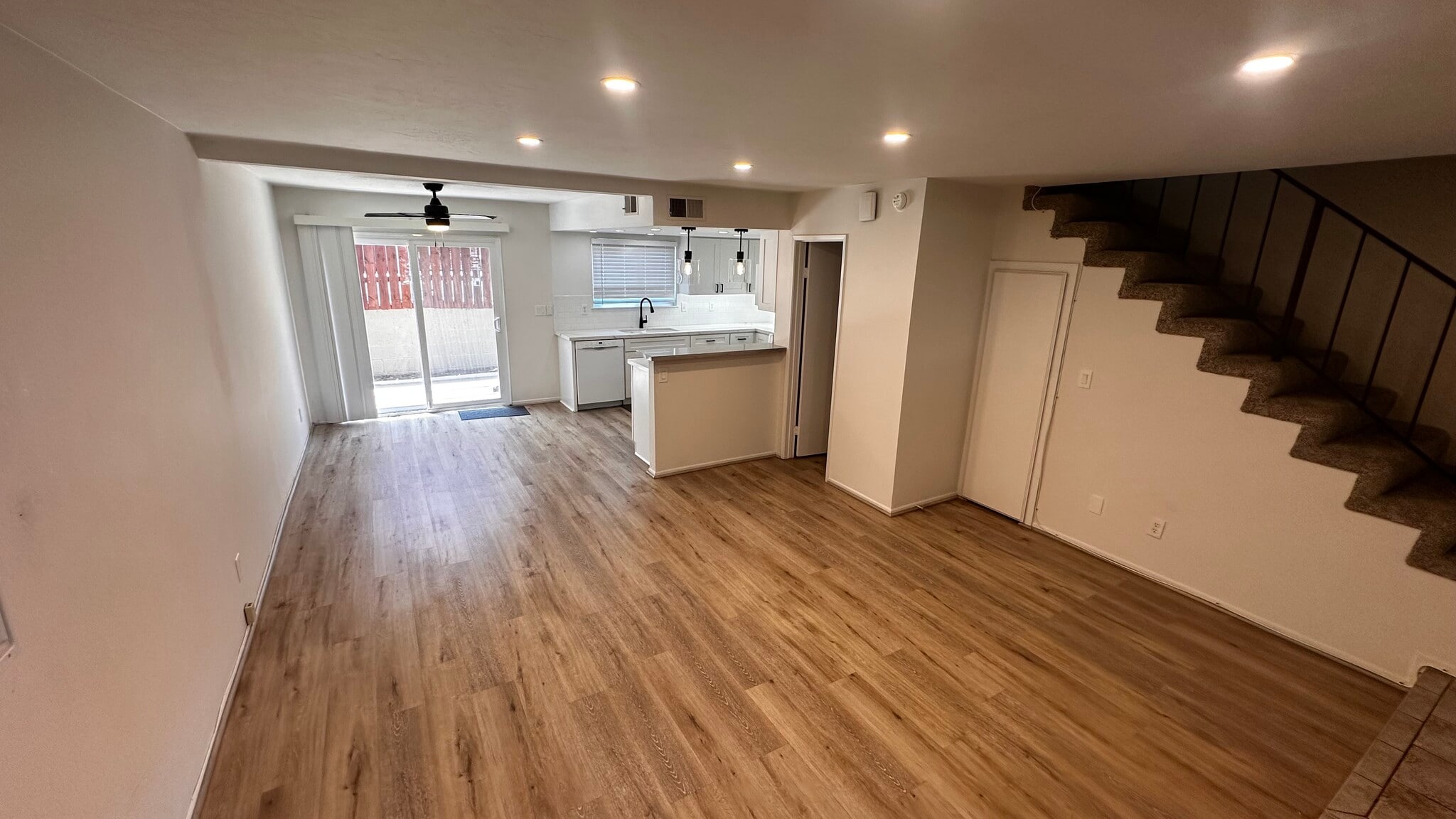 View of living room, dining room and backyard - 2424 Santa Ana Ave
