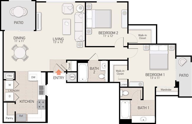 Floorplan - San Paulo Apartment Homes