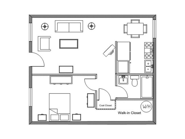 1BR/1BA - Plaza Apartments
