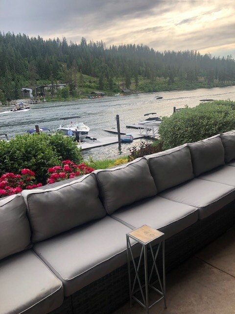 Condo patio view west - 2056 W Bellerive Ln