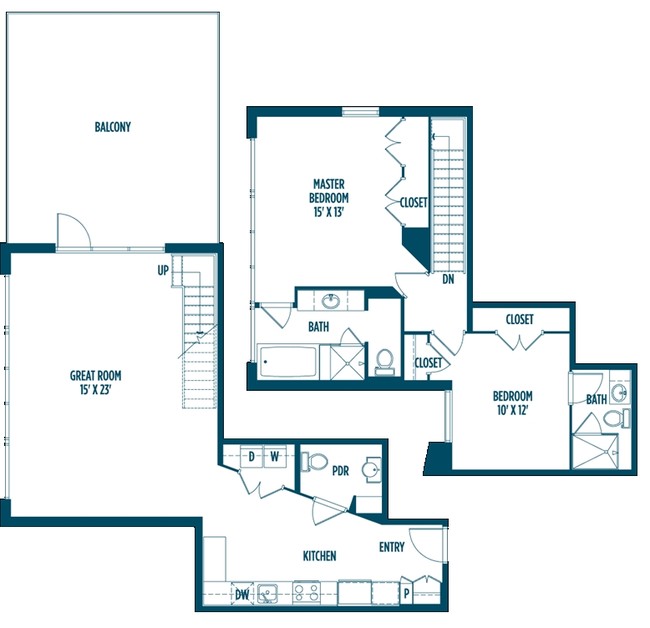 2BR/2.5BA M 1435 sqft - Foundry Lofts