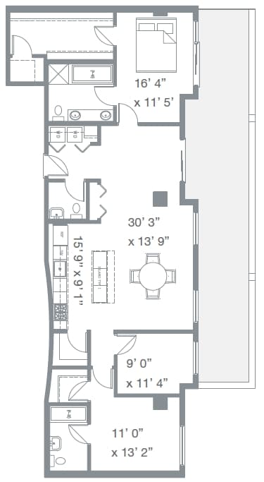 2BR/2.5BA - Watermark Condos