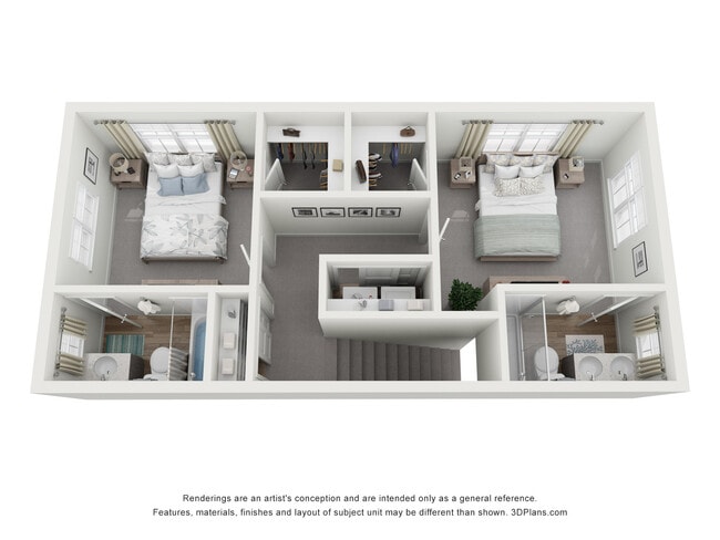 Upper Level - Two Bed Two Full Bath - 2185 on Wisconsin Townhomes