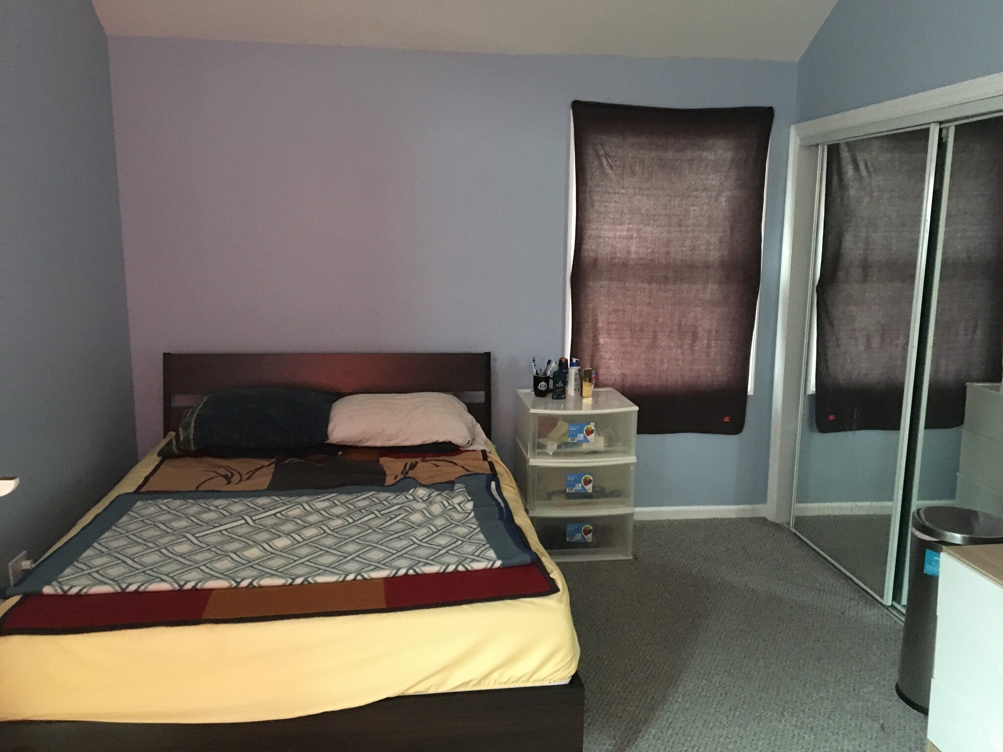 First bedroom showing large mirrored closet - 9 Green St