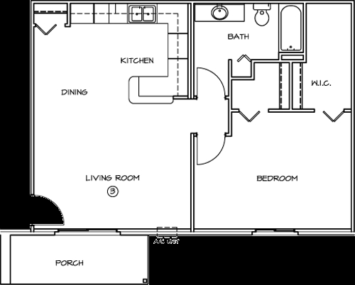 1BR/1BA - De Pere Apartments