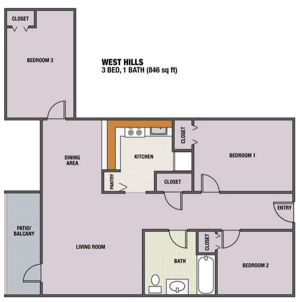 3BR/1BA - West Hills Village