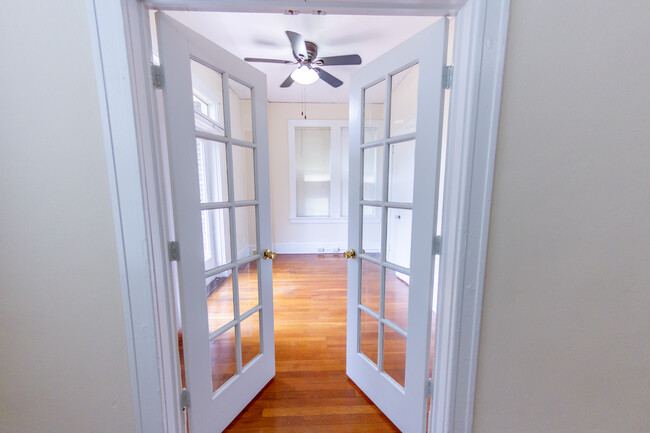 French Doors into living area - Belvedere House Apartments