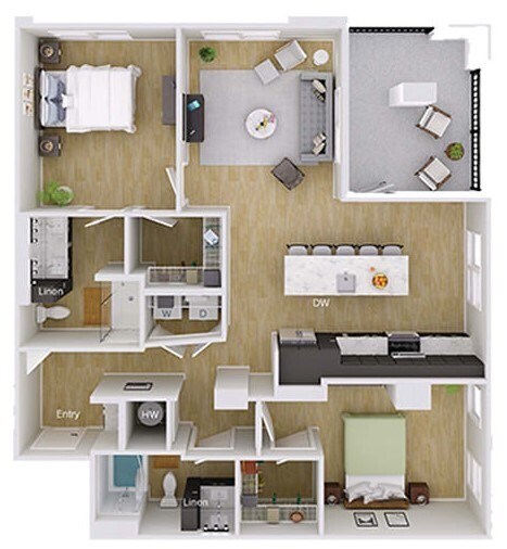 Floorplan - Foster on the Park Apartments