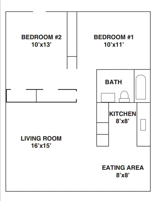 2BR/1BA - The Ridge