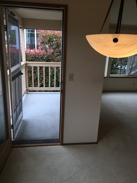 Looking through the balcony door from the dining area - 610 Glen St
