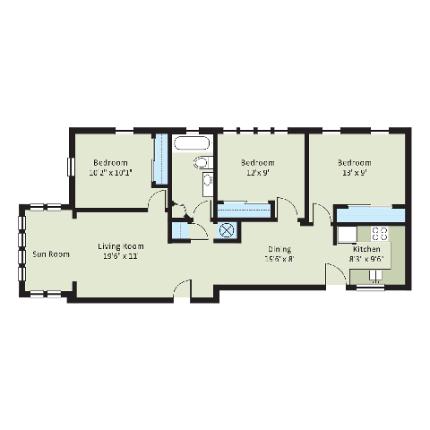 Floorplan - 5401-5409 S. Cottage Grove Avenue