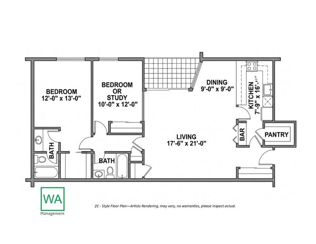 Building Photo - Top floor large 2 bed 2 bath open views at Woodlake