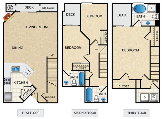 Floorplan - Warner Center Townhomes