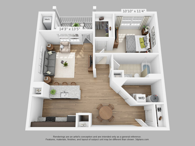 1-Bedroom | 862 sqft A - Westfield 41