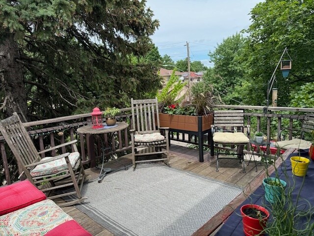 2nd floor deck connected to apartment - 4702 Lyndale Ave S