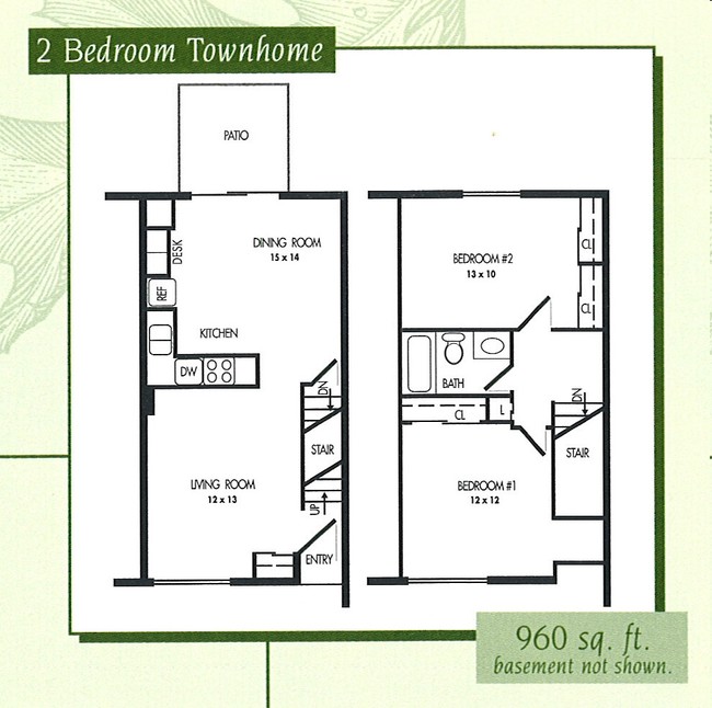 2BR/1BA - Arbor Pointe Townhomes