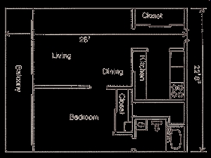 1BR/1BA - Liberty Tower