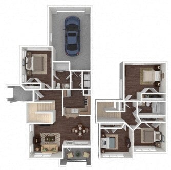 Floorplan - Hickory Trace Townhomes