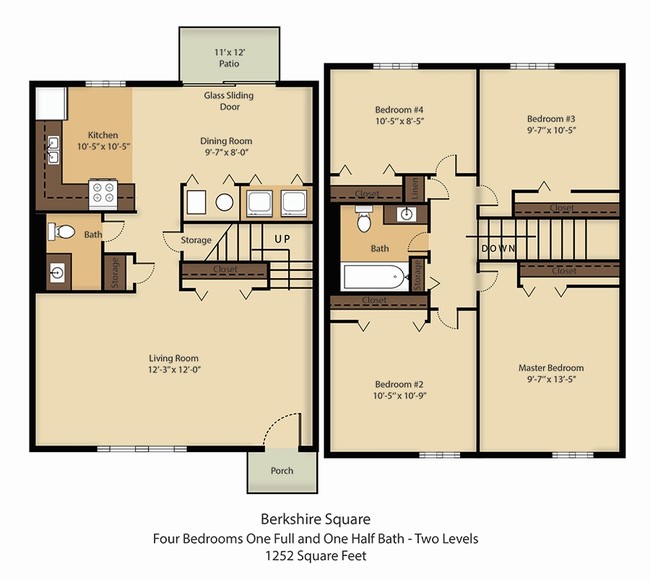 4BR/1.5BA - Knoll Ridge Townhomes & Apartments