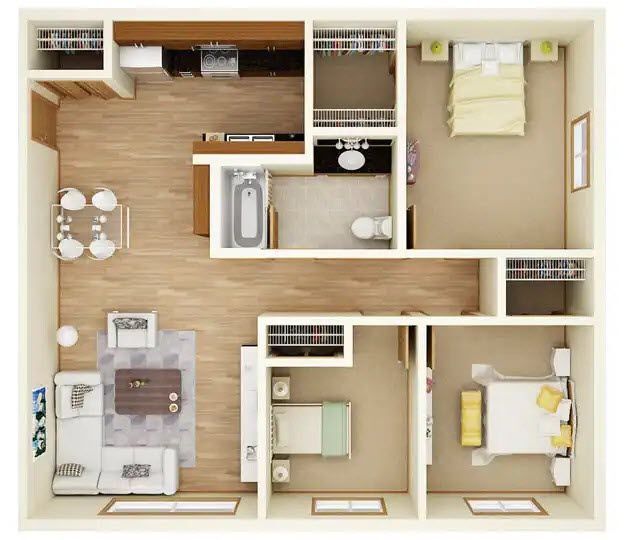 Floorplan - Heritage Heights Apartments