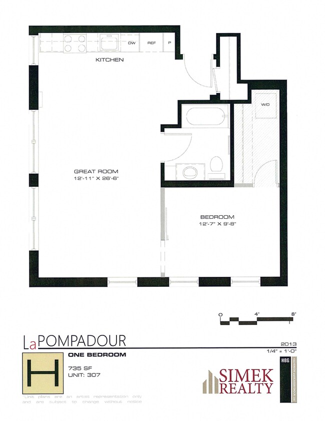 Floorplan - La Pompadour Apartments