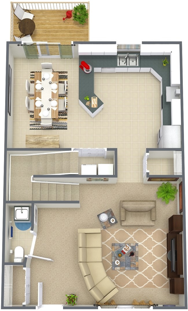 Floorplan - Cranberry Woods Townhomes